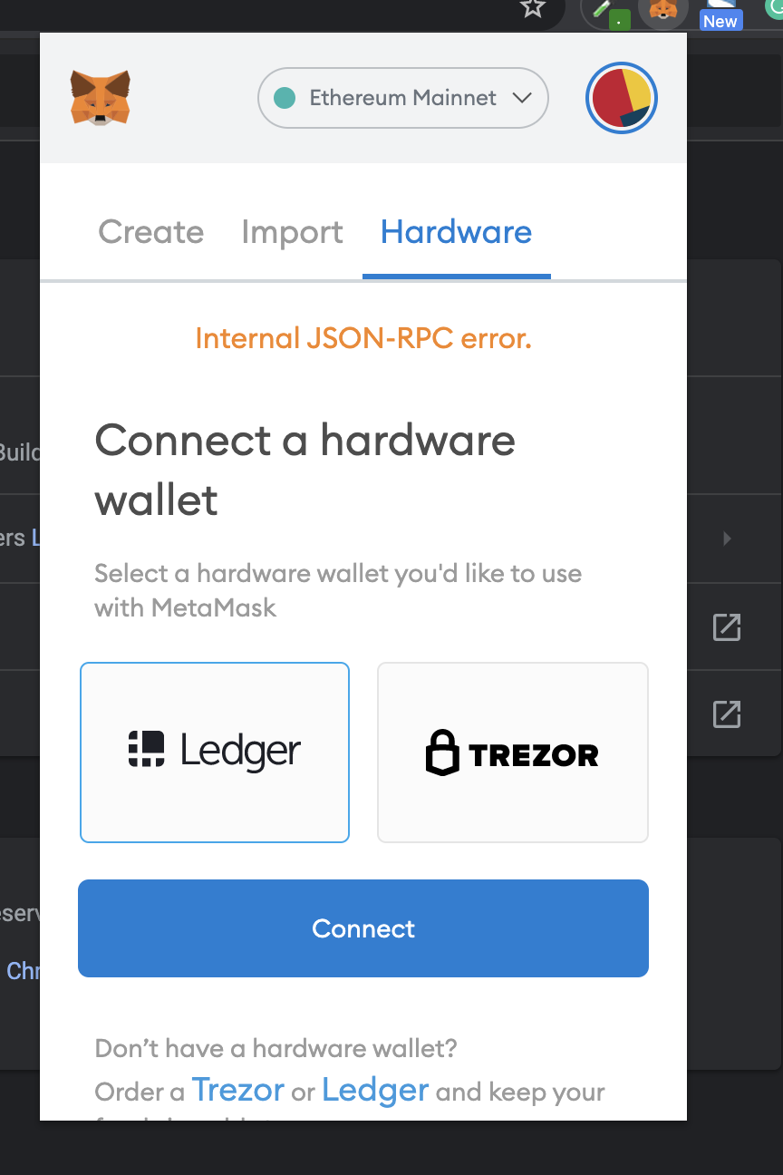 get error message that metamask is not connected but it is